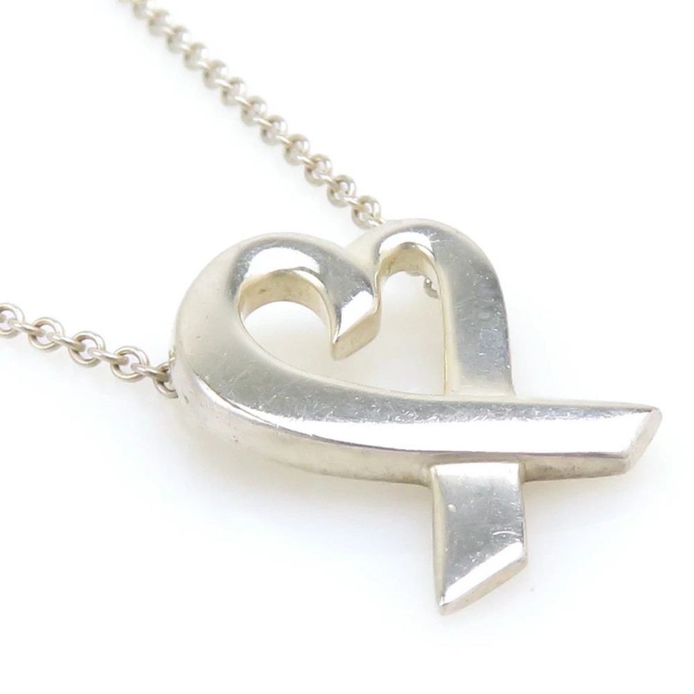 Tiffany Co Loving Heart Necklace Sterling Silver